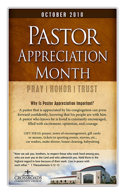 Flyer for Pastor Appreciation Month